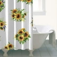 thumbnail image 5 of Wildflower Boho Sunflower Shower Curtain for Bathroom 36x72, Yellow Floral Butterfly Bee Design, Quick-Drying Polyester Fabric, Rustic Farmhouse Country Autumn Bloom Decor, 5 of 5