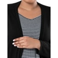 thumbnail image 4 of Wright's Women's Plus Size Long Sleeve Open Front Pocket Jersey Duster Cardigan, 1X-5X, 4 of 7