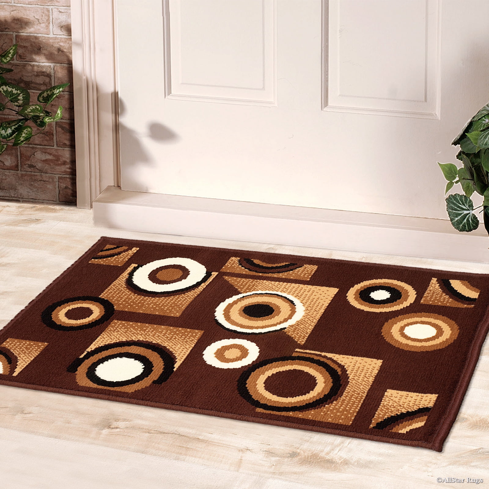 Allstar Dark Brown Doormat Accent Rug Doormat Accent Rug Area Rug (2' 0" x 2'... by