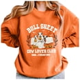 thumbnail image 1 of VBARHMQRT Couverture Chandail en Molleton Femme Quotidien Maison Extérieur Entraînement Manches Longues Col Rond T-Shirt Haut Imprimé Chandail en Molleton Blouse de Rue Mode Urbaine, 1 of 4