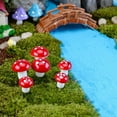 thumbnail image 4 of Ludlz 8Pcs Mini Mushrooms for Fairy Garden Mushrooms Miniature Figurines Colorful Miniature Garden Ornaments Fairy Garden Accessories for Micro Landscape, Plant Pots, Bonsai Craft Decor, 4 of 7