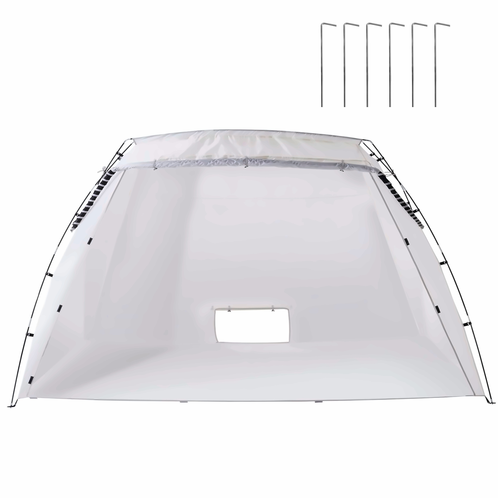 Portable Paint Booth 10x7x6ft, Spray Paint Tent with Floor & Mesh Screen