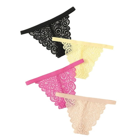 

Qcmgmg Breathable Seamless Panties for Women Stretch Underwear Women s Low Waisted Lace Briefs