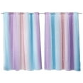 thumbnail image 1 of 2 Pcs Rideaux Occultants Étoile Ombré Double Couche Découpes Étoile Rideaux Occultants avec Panneaux de Rideaux de Fenêtre Étoile de Rêve Rideaux Occultants à Rayures Colorées pour Chambre de Filles Enfants, 1 of 10