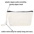 thumbnail image 4 of Aspire 60-Pack Cotton Canvas Makeup Bag Wristlet, 7 1/2" x 4 1/4" x 2" - White, 4 of 7