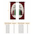 thumbnail image 6 of Fsddascl Christmas Tree Blackout Curtains for Bedroom/Living Room, Thermal Insulated Kitchen Curtains, Green Xmas Tree Red Black Plaid Grommet Darkening Window Treatment Drapes 42"x84"x2, 6 of 6