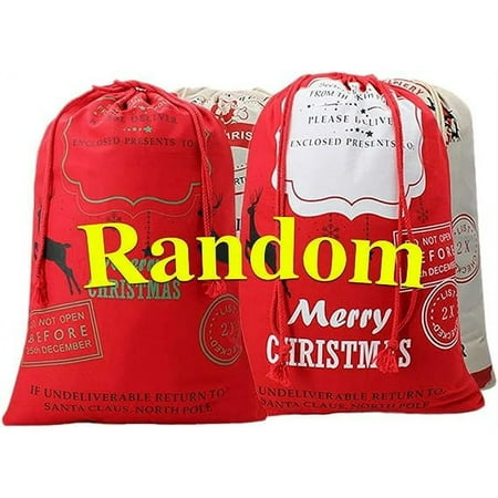 4 PACK Christmas bag santa sack canvas bag for gifts santa sack special delivery extra large size 27.5x19.5 (4 random)