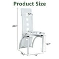 thumbnail image 4 of Noble House Modern Minimalist 2-Piece Dining Chair Set - White Saddleback, 4 of 10