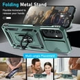 thumbnail image 3 of KOMI Compatible with Samsung Galaxy A16 5G Case Built in Slide Camera Lens Cover+Screen Protector+Finger Ring Holder Kickstand,Heavy Duty Shockproof Full Body Phone Cover,2025 Dark Green, 3 of 5