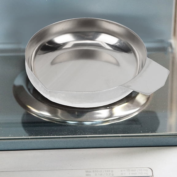 ETEREAUTY Set of 5 Stainless Steel Digital Scale Pans for Kitchen Use and Laboratory Equipment Accessories