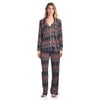 Ashford & Brooks Long Sleeve Collared Durable Pockets Pajamas (Women's) 2 Piece Set