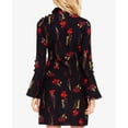 thumbnail image 2 of Vince Camuto Robe Évasée Botanique à Col Rabattu pour Femmes, Noir Riche, Taille Unique 14, 2 of 5