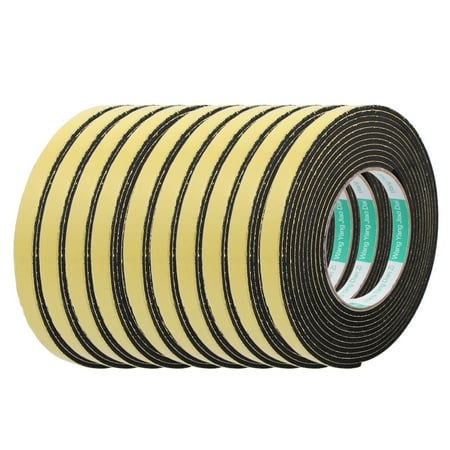 10Pcs 12mm Width 3mm Thick Single Sided Sealing Shockproof Sponge Tape 4m Length