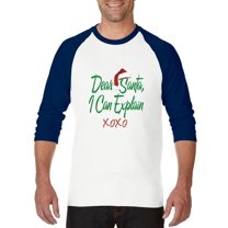 Artix - Mens Raglan Sleeve Baseball T-Shirts - Dear Santa