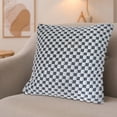 thumbnail image 2 of Cotton Handwoven Cushion Checkered Black - Set of 2, 2 of 4