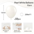 thumbnail image 2 of Globos de fiesta awenztech de látex blanco perla, 30 cm, 50 unidades, 2 of 7
