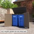 thumbnail image 4 of Large Horizontal Storage Sheds, 48 cu.ft Resin Garden Shed Weather Resistance, Outdoor Storage Box Lockable for Patio Backyard Garden, 4 of 6