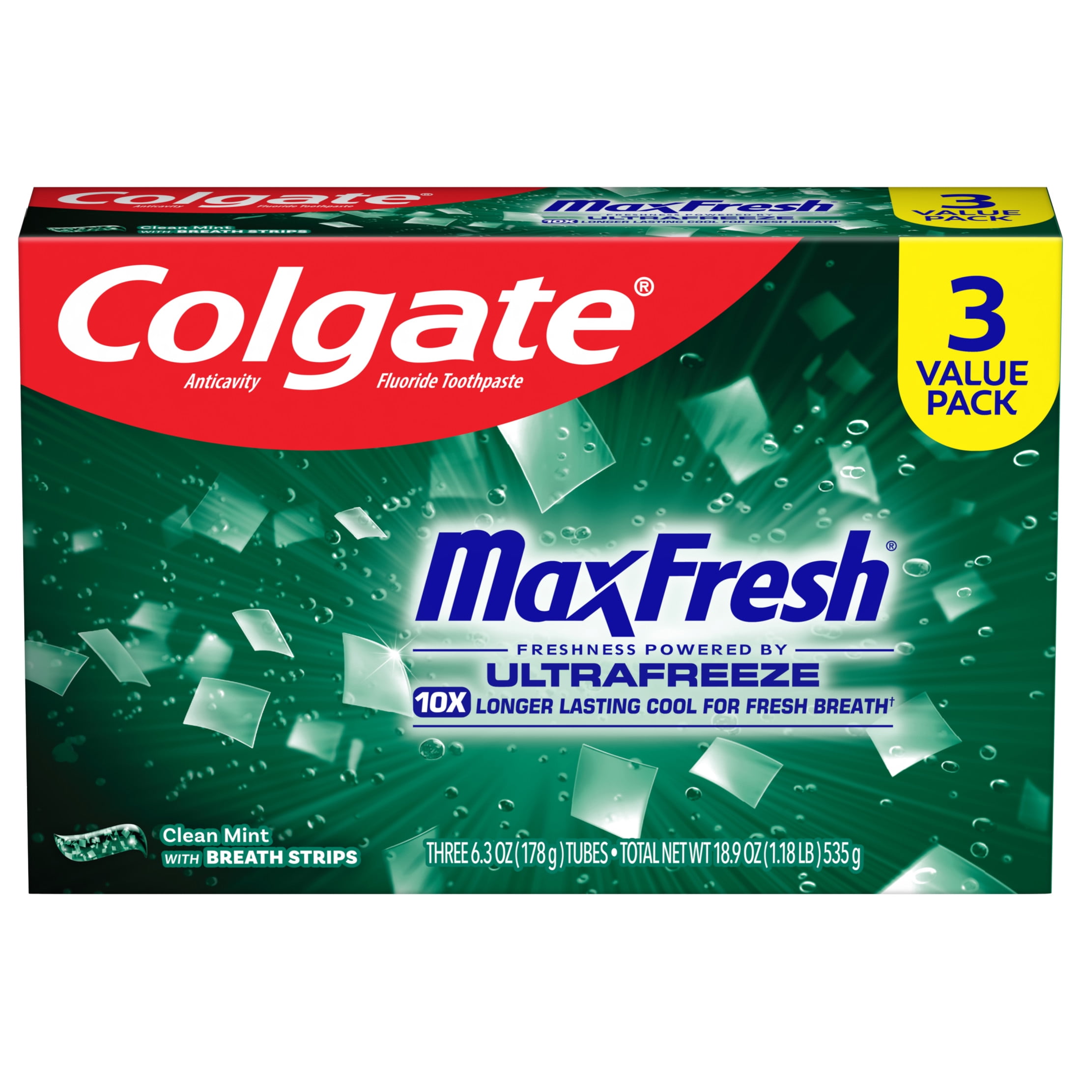 Colgate MaxFresh Pasta de Dientes de Menta Limpia 6.3 oz Colgate MaxFresh Pasta de Dientes de Menta Limpia 6.3 oz