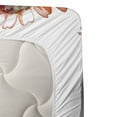 thumbnail image 3 of Ambesonne Flower Fitted & Top Sheet Set with Sham, Watercolor Nature, Orange White, 3 of 4