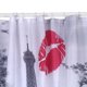 thumbnail image 3 of Cortina de ducha impermeable de 180x180 cm, poliéster para baño, 12 ganchos, 6 # Kiss Iron Tower, 3 of 7