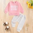 thumbnail image 2 of Gibobby Girls Clothes 3T Girls 2PCS Fall Winter Outfits Set Toddler Girls Long Sleeve Top Pants Set(18-24 Months,Pink), 2 of 9