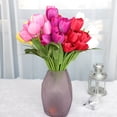 thumbnail image 3 of PU Fake Tulips Real Touch Artificial Flowers 9 Heads Flower Arrangement Bouquet for Home Office Wedding Decoration, 3 of 8
