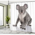 thumbnail image 4 of Ambesonne Koala Shower Curtain, Animal of Forest Tree Climber, 69"Wx75"L, White Dimgray Dust, 4 of 4