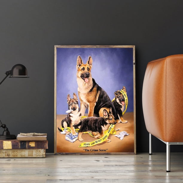 Cuadros Decorativos 5D bricolaje completo taladro diamante pintura perro punto de cruz bordado Kits (C1138) Likrtyny embutido en tela