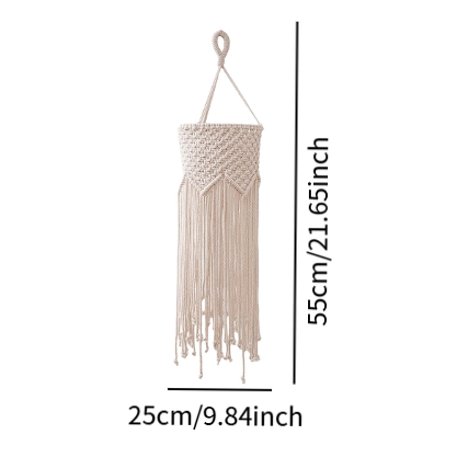 Bothyi Boho Lamp Shade Chandelier Shade Modern Multifunctional with Tassel Woven Decor