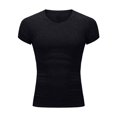thumbnail image 4 of Mens Tall Tshirts Plain Tshirts for Men Solid Color T-Shirt for Men Sports Training Tops Stretch Short Sleeve Tees V-Neck Top Men's Casual Summer Shirts, 4 of 8