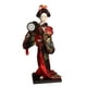thumbnail image 5 of Muñeca kimono de geisha japonesa de 9 pulgadas para sala de estar, mesa y oficina. Negro y rojo, 5 of 9