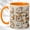 Orange, variant on Reading Ghost Coffee Mug, Cute Halloween Mug, Ceramic 11 oz