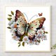 thumbnail image 1 of Cuadros Decorativos Kit de pintura por números DIY mariposa aceite arte imagen artesanía hogar pared decoración (H1426) Wdftyju embutido en tela, 1 of 9