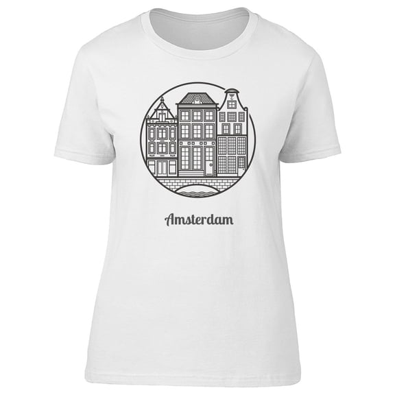 Round Frame Amsterdam Street T-Shirt Men -Image by Shutterstock, Male XX-Large