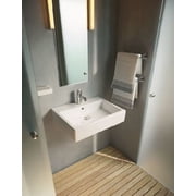 Duravit 454800000 Vero Wall Mount Bathroom Sink with Overflow and 1 Tap Platform