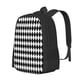 thumbnail image 1 of Fotbe Black And White Diamonds Mochila para Hombre y Mujer - Tela Oxford 600D Resistente - Mochila Impermeable de Gran Capacidad para Escuela, Viajes y Senderismo, 1 of 6