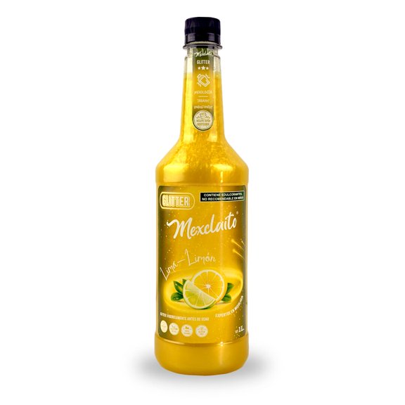 Mexclaito® Glitter Jarabe/Syrop Sabor Lima – Limón 1 Litro