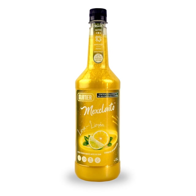 Mexclaito® Glitter Jarabe/Syrop Sabor Lima – Limón 1 Litro