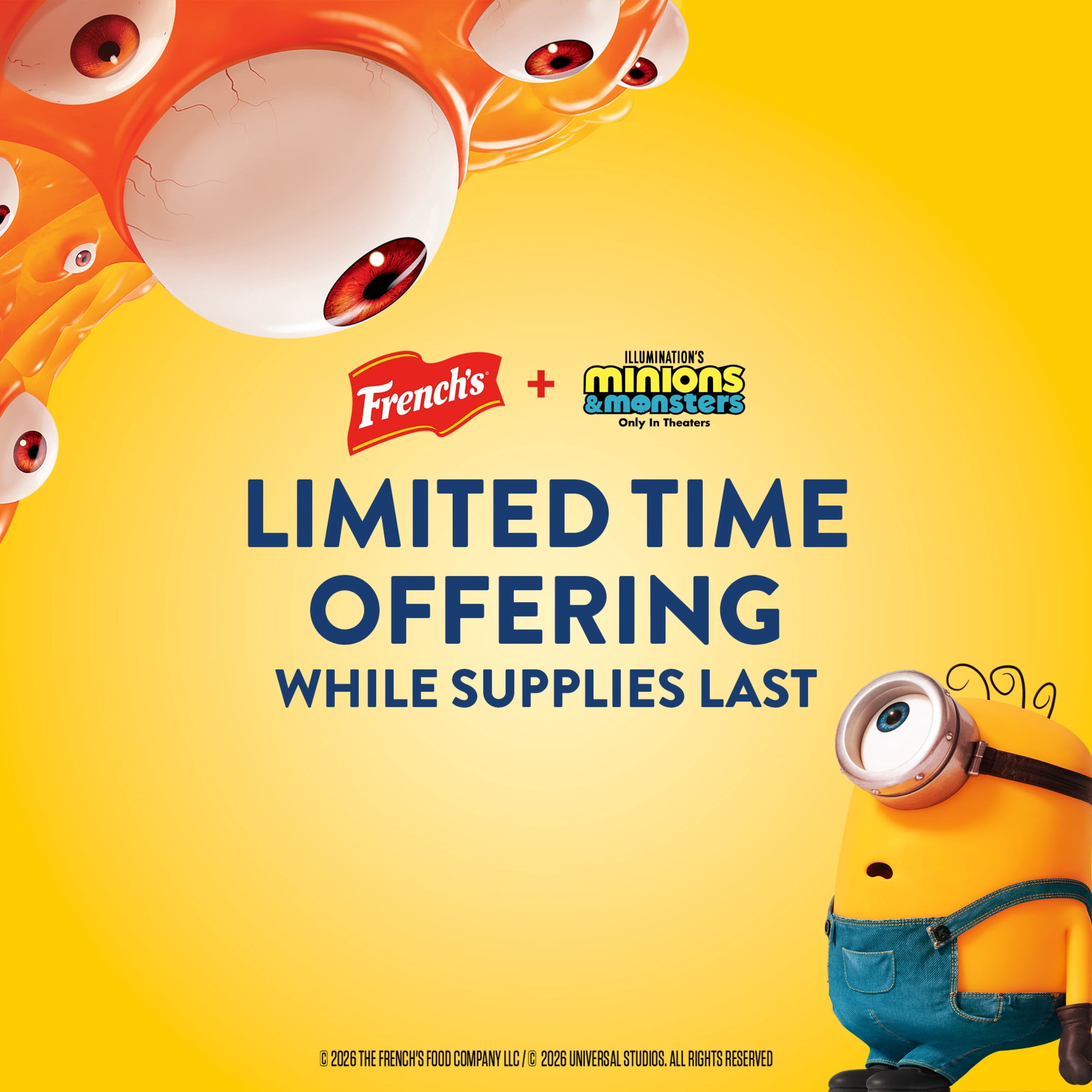 French's Minion Yellow Mustard, 8.0 oz Bottle