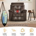 thumbnail image 6 of Bonzy Home Large Power Lift Recliner Chair with Massage and Heat for Elderly Big and Tall People, Overstuffed Wide Recliners with 2 Cup Holders, Side Pocket and USB Port, Brown, 6 of 7