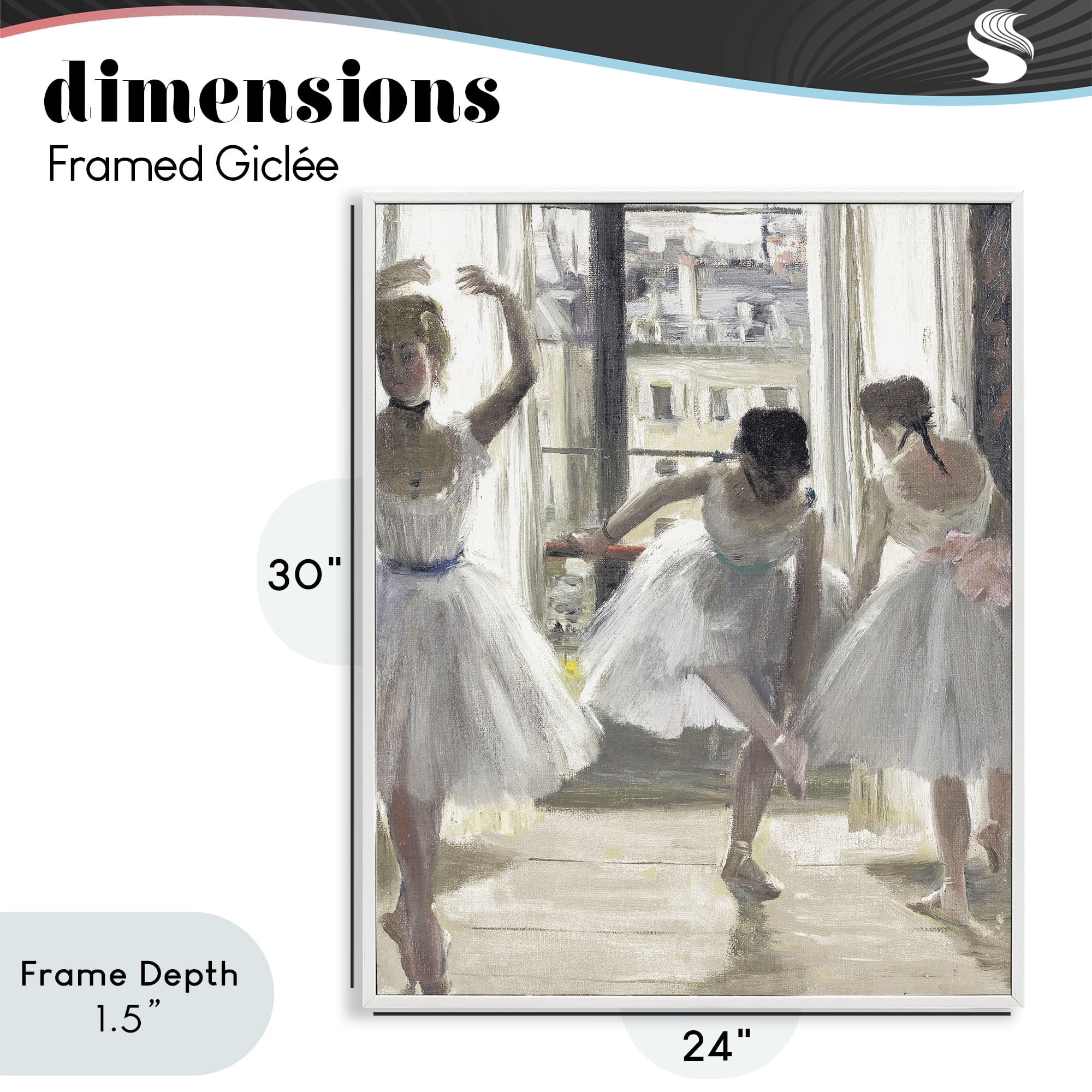 Stupell Industries Ballet Class In Practice White Framed Giclee Art, design by Leah Straatsma