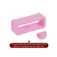thumbnail image 4 of Uxcell 6pack Watch Strap Loop Fastener Rings 18mm Rubber Watch Holder Keeper Pink, 4 of 6