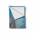thumbnail image 2 of Horse Soft Flannel Fleece Throw Blanket, Digitally Generated Graphic of an Animal Herd Running Wildly Open Sky, Cozy Plush for Indoor and Outdoor Use, 70" x 90", Sky Blue Grey, by Ambesonne, 2 of 6