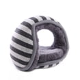 thumbnail image 1 of Orejeras de piel para exteriores de invierno de cachemira de punto cálido unisex (rayas blancas y negras), 1 of 5