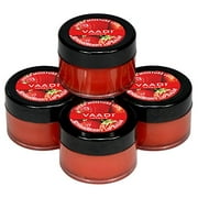 Baume à lèvres Vaadi Herbals, fraise et miel, 10 g (lot de 4)