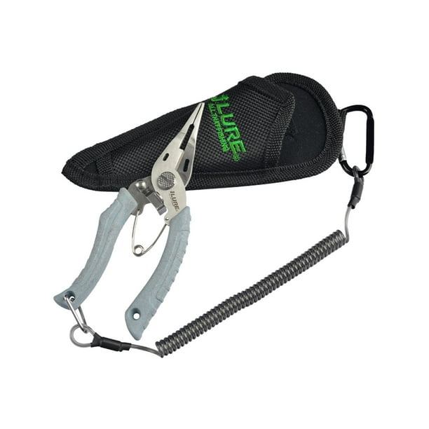 Alicates de pesca de acero inoxidable, anzuelo, accesorios de pesca con pinza removedora, aparejos de pesca de almacenamiento, herramientas de pesca, Azul Soledad Alicates de pesca