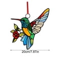 thumbnail image 2 of One Day Hummingbirds Stained Glass Window Pendant, 2 of 6