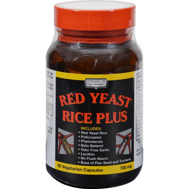 Only Natural Red Yeast Rice Plus 60 Vcaps