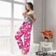 thumbnail image 5 of Balery Vintage Flowers Pantalones de pijama para mujer, pijamas ultraligeros, pantalones de estar por casa-Small, 5 of 6