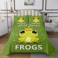 thumbnail image 1 of Erosebridal Frog Prince Coverlet Set Queen, Fairy Tale Bedding Set, Cute Animal Bedroom Decor 3pcs, 1 of 5